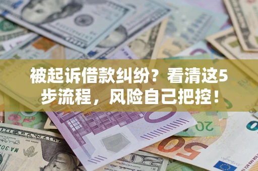 济南被起诉借款纠纷？看清这5步流程，风险自己把控！