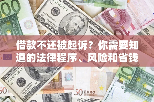 济南借款不还被起诉？你需要知道的法律程序、风险和省钱技巧