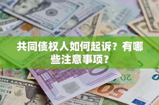 济南共同债权人如何起诉？有哪些注意事项？