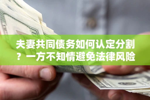 济南夫妻共同债务如何认定分割？一方不知情避免法律风险必看！